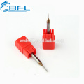 BFL-Vollhartmetall-Mikrodurchmesser-Miniatur-Schaftfräser 0,1 mm Altin beschichtet